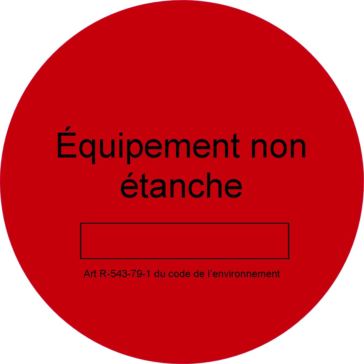 FRIGORISTES - Planche de 24 etiqu. de marquage de fluide frigorigene pour EQUIPEMENT NON ETANCHE