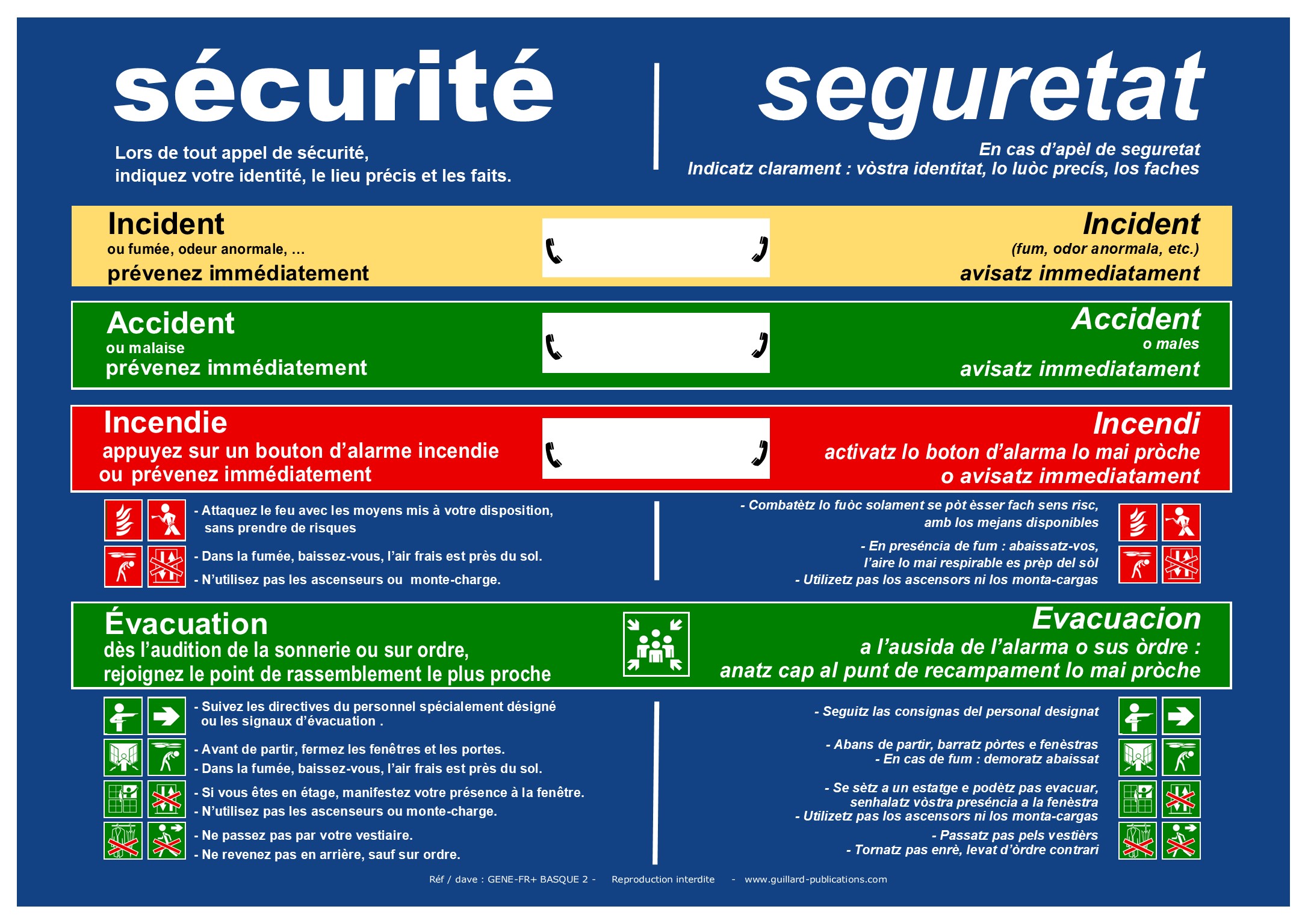 	.. ERP et ERT - Panneau de consignes de securite en FRANCAIS et BASQUE - GENE.FR.BASQUE