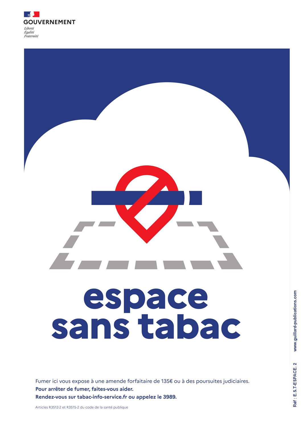 	... Affiche ESPACE SANS TABAC - modele 2