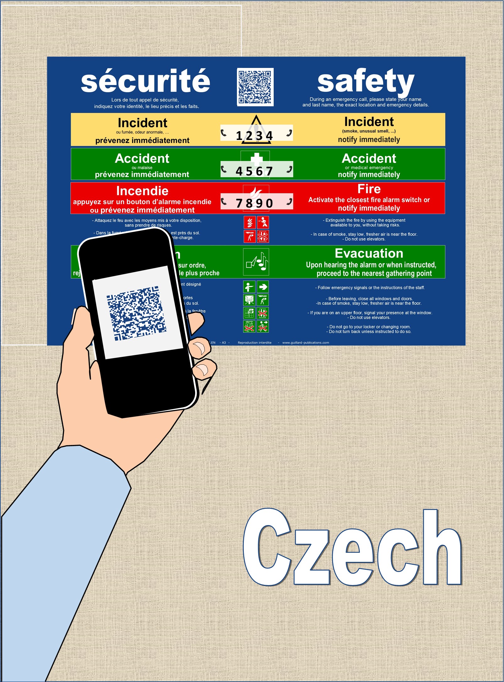 ... SECURITE - SAFETY . QR code + IA +TCHEQUE traduction