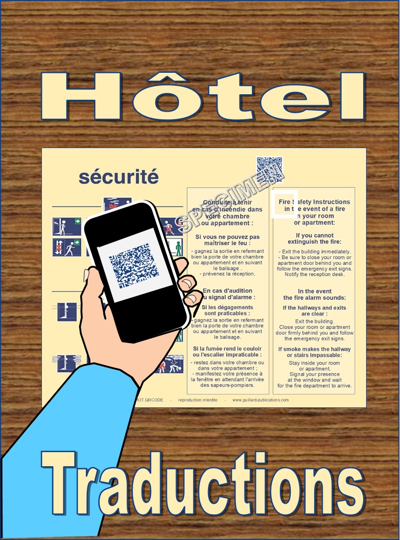 	.... HOTEL CHAMBRE . QR code + IA +  traductions